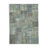 Tapis oriental noué à la main 174 cm x 240 cm patchwork gris