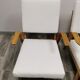 Mid-century wool boucle armchairs