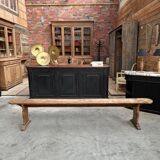 Large solid elm farmhouse bench