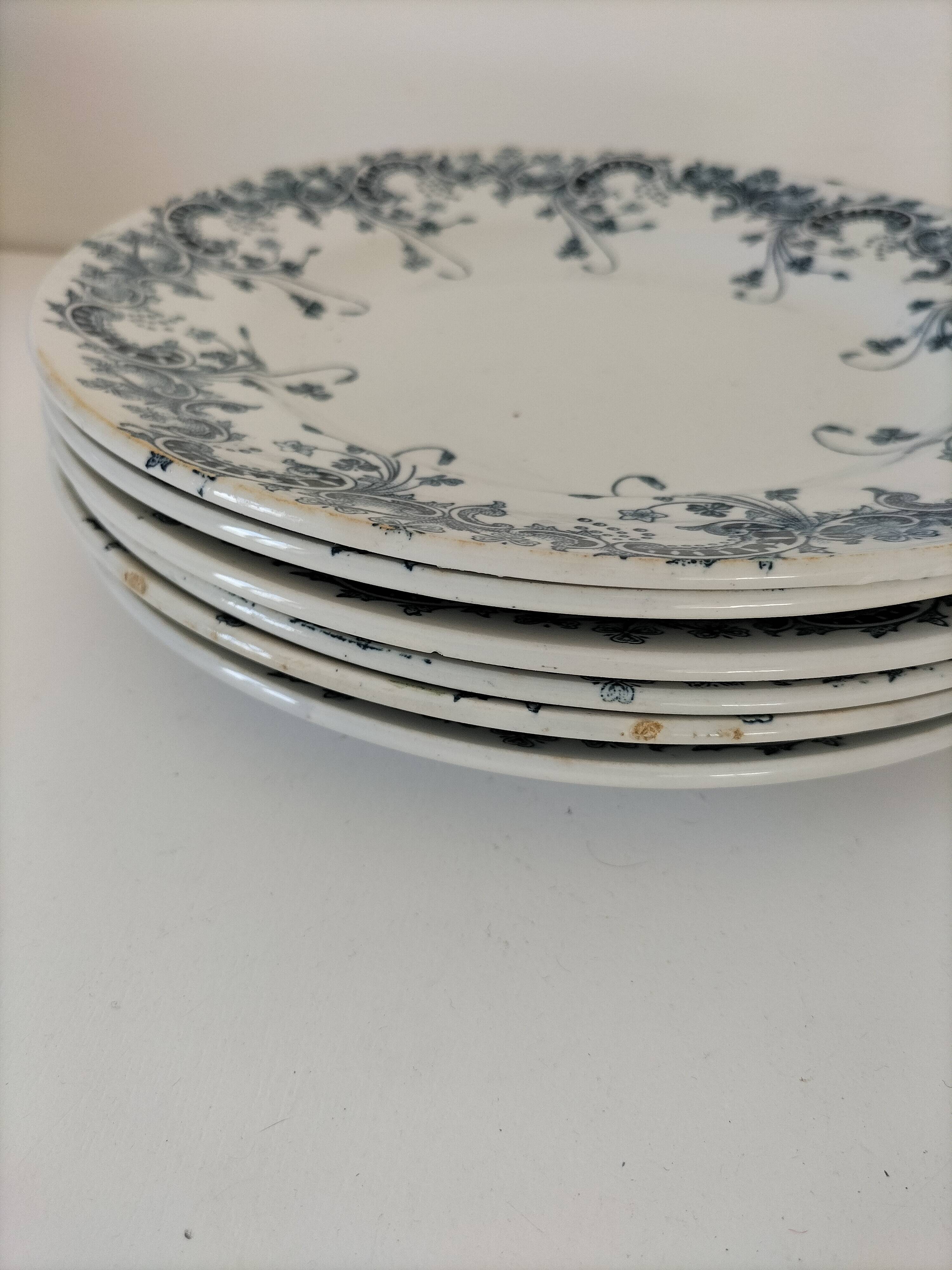 6 Saint-Amand Hamage ironstone plates – Byzantine decor