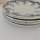 6 assiettes terre de fer Saint-Amand Hamage – décor Byzantin