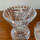 Trio of vintage Bohemian crystal vases
