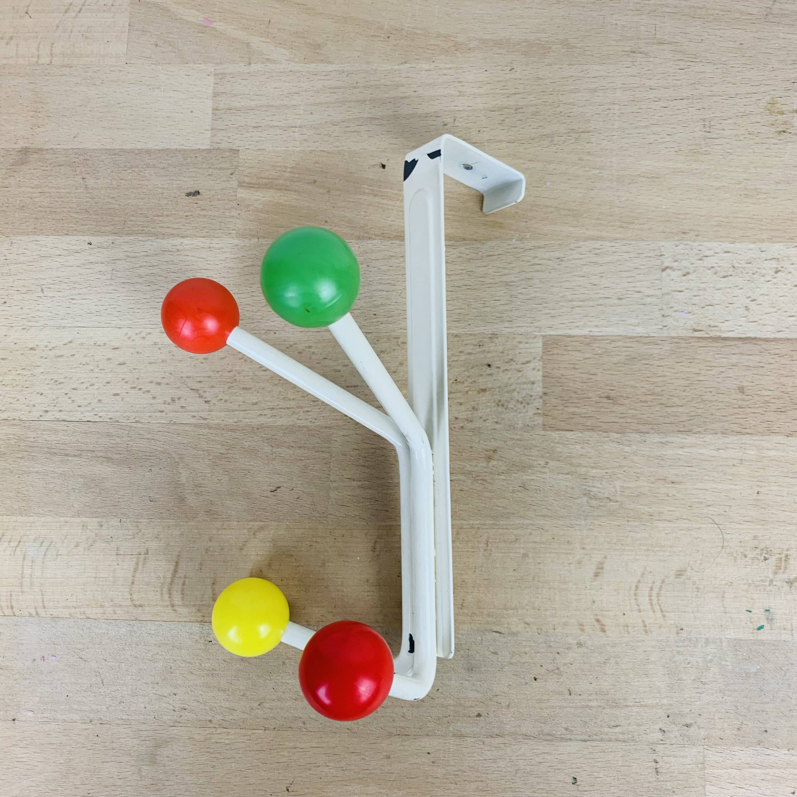 Multicolored ball door hook