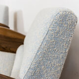 Pair of lounge chairs in Kvadrat/Sahco Boucle "360" by Janusz Różański, 1950's