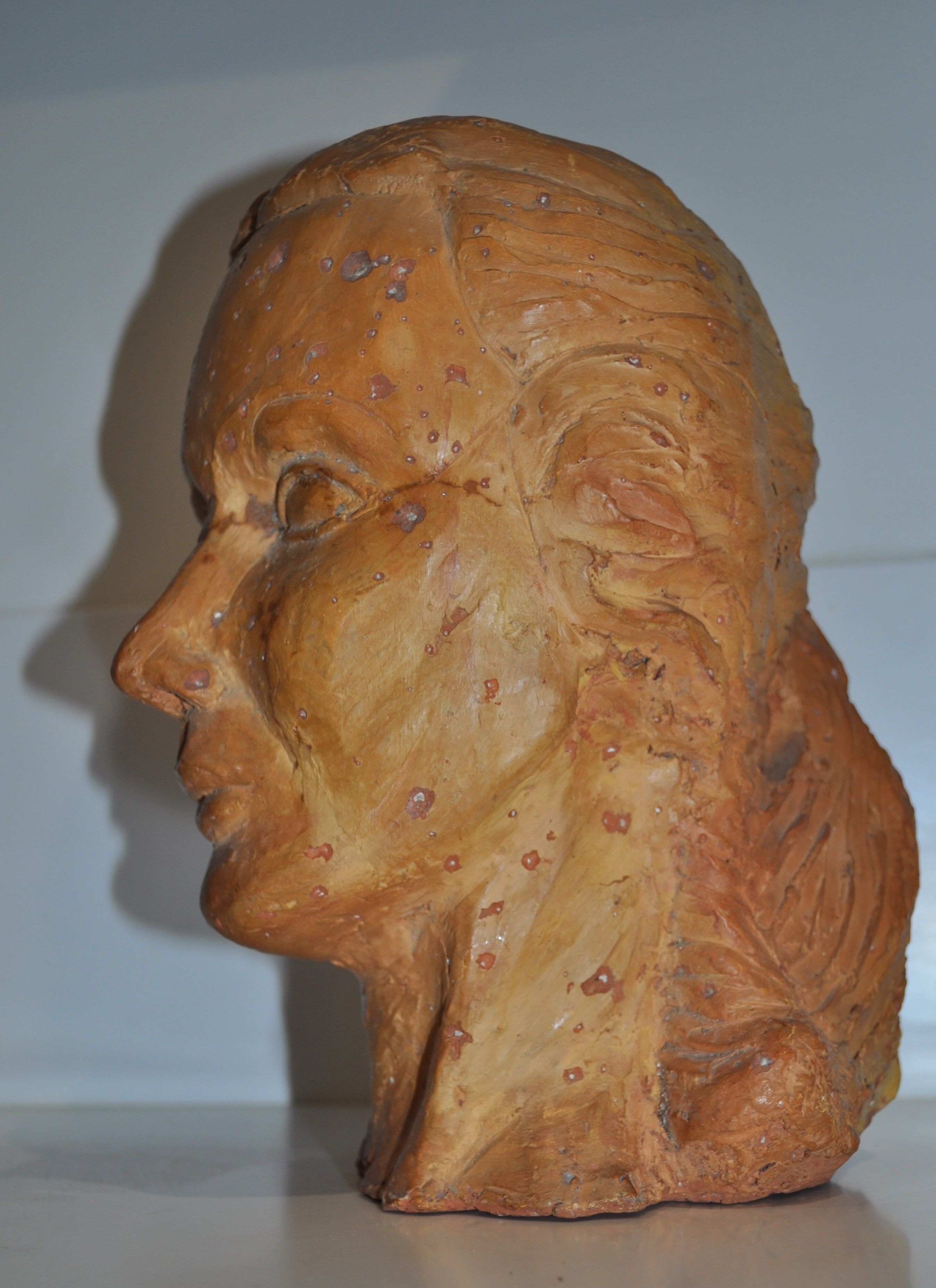 Original terracotta woman head