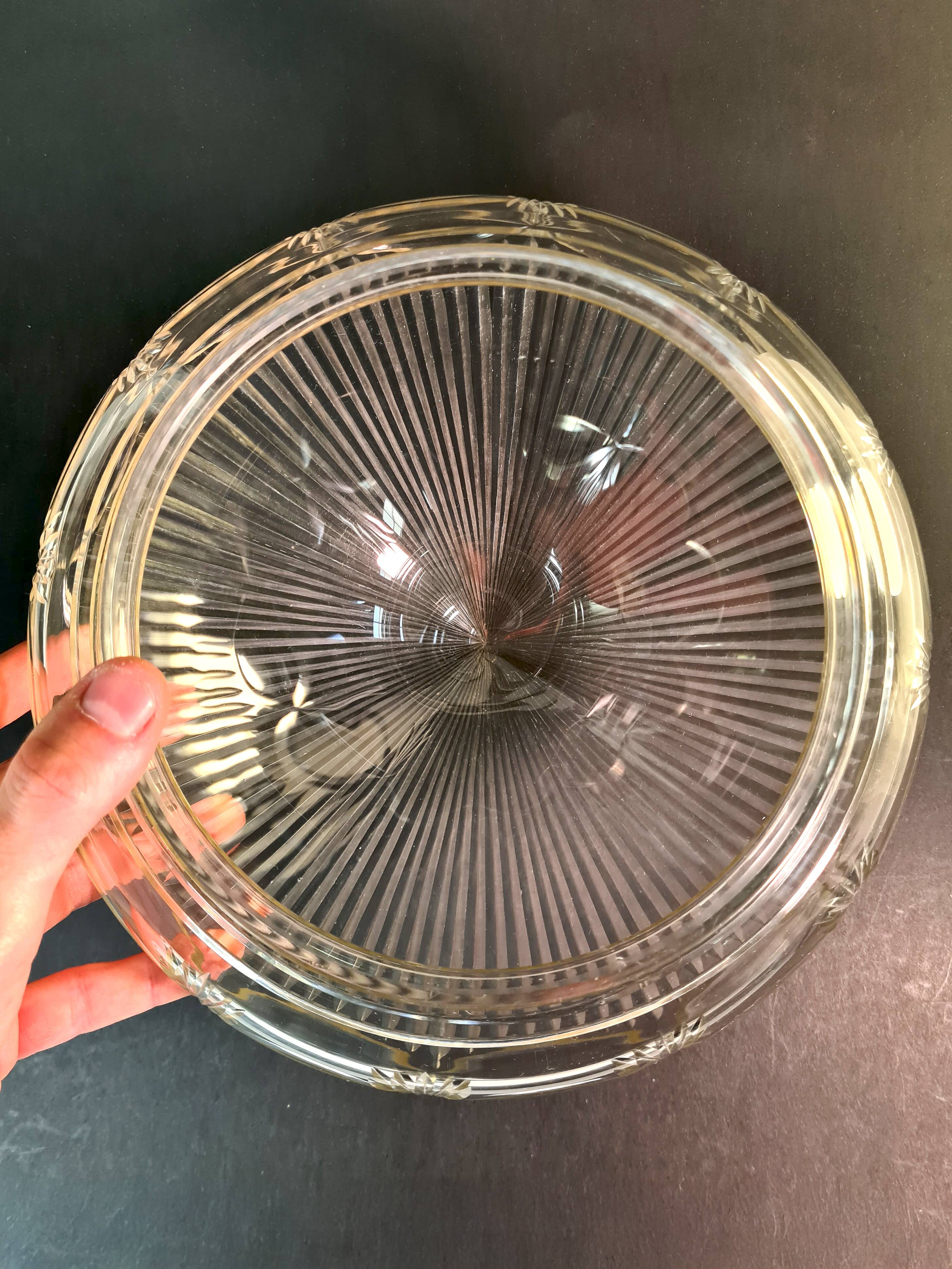Lustre majestueux en laiton & cristal taillé – Fin XIXe
