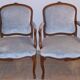 4 fauteuils cabriolet style Louis XV