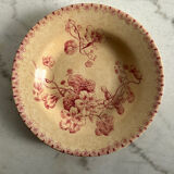 Hollow plate ironstone Gien capusine 1862