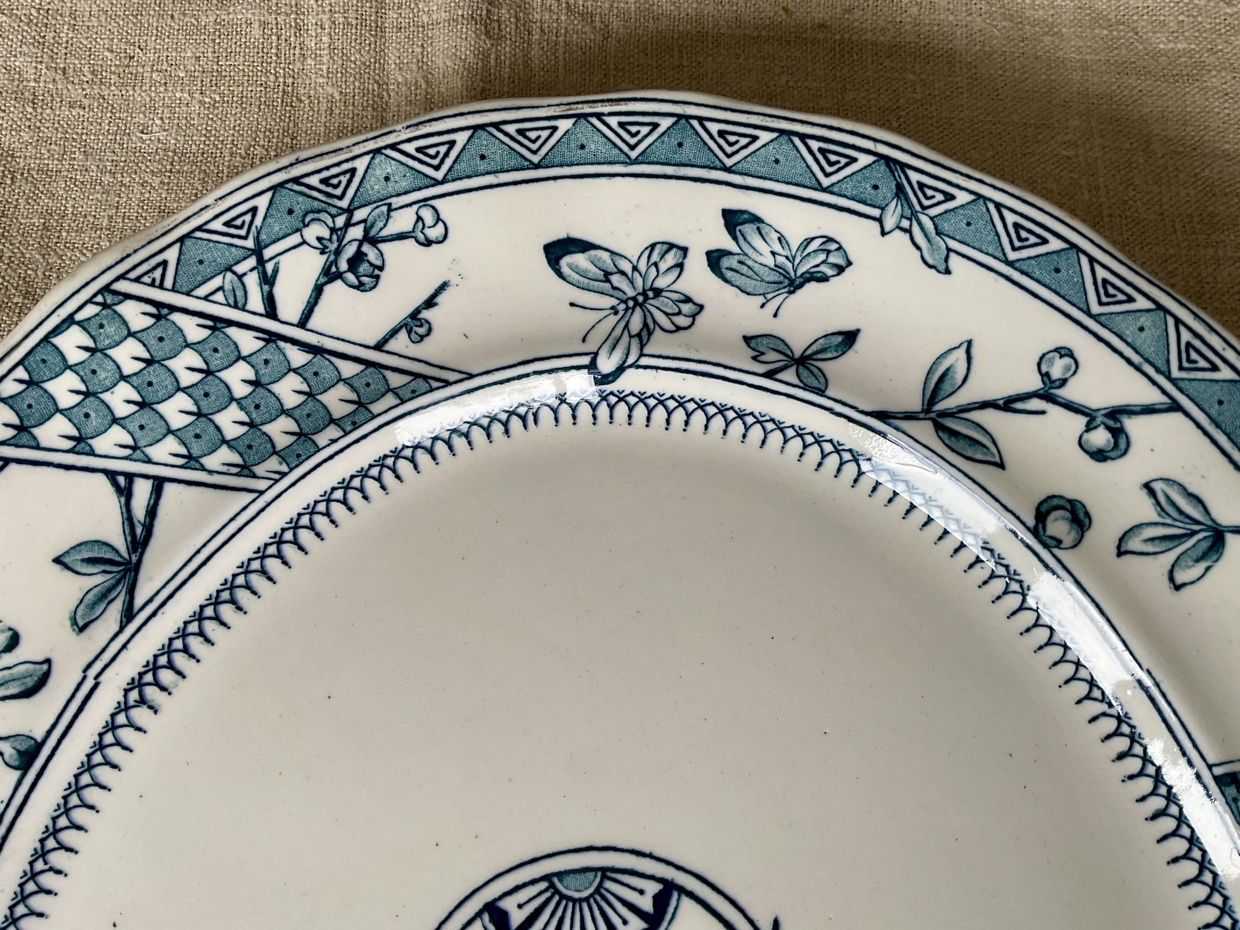 Large oval ironstone dish, Keeling earthenware, “Victoria” model