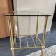 Table d'appoint vintage laiton et verre