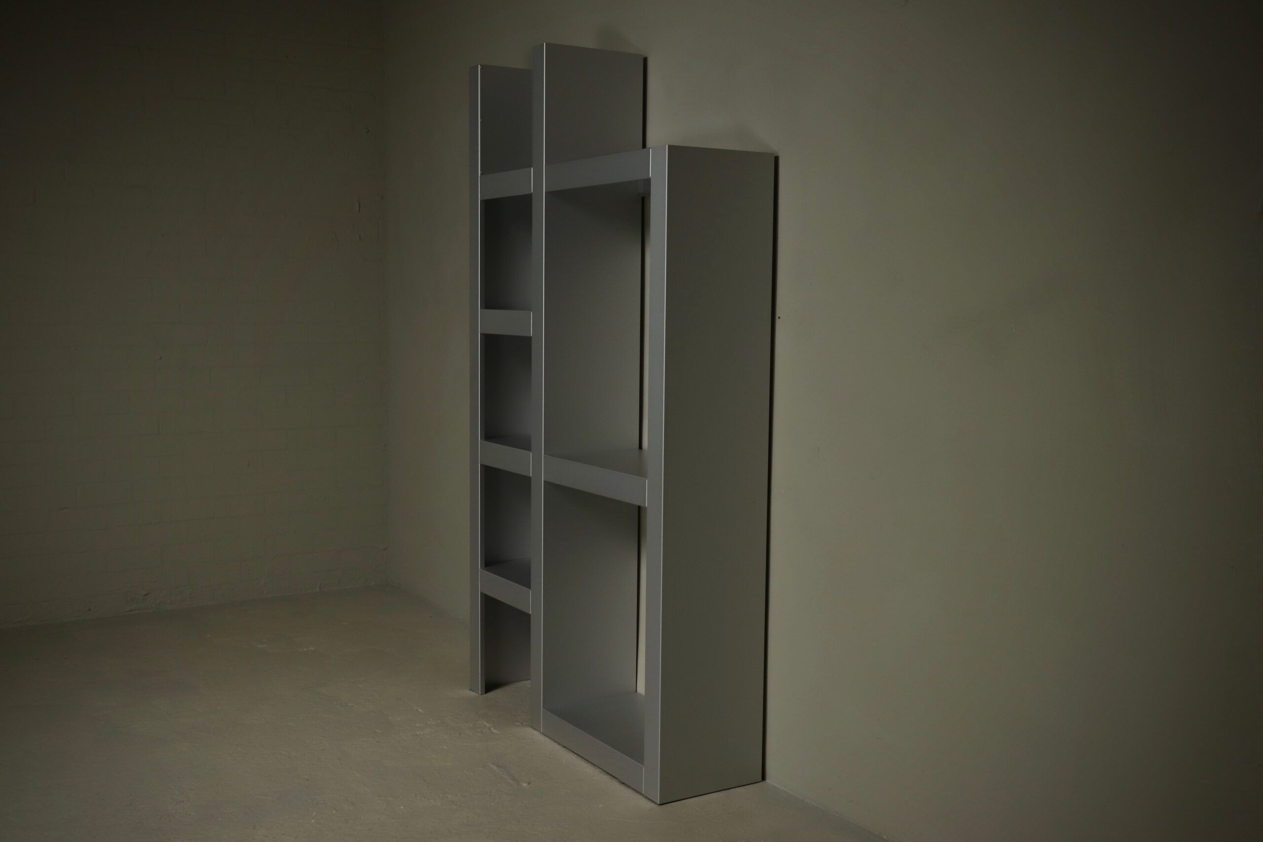 Architectural aluminium wall unit by Isabelle Leijn 1990s