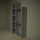 Architectural aluminium wall unit by Isabelle Leijn 1990s