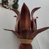 Lotus palm shell bedside table lamp