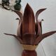 Lotus palm shell bedside table lamp