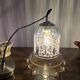Suspension lampshade bell Vianne in petrol blue colour