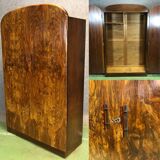 English art deco walnut closet