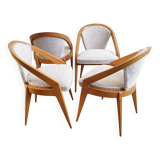 Set of 4 vintage chairs by Charles Ramos 1950