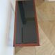 Coffee table - black marble top - Louis XIII style - H-shaped crossbar base