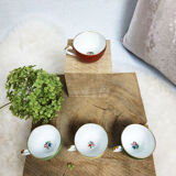 Set of 3 small coffee cups pastelles