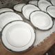 Set of 12 deep plates in English porcelain Wedgwood model Amherst.
