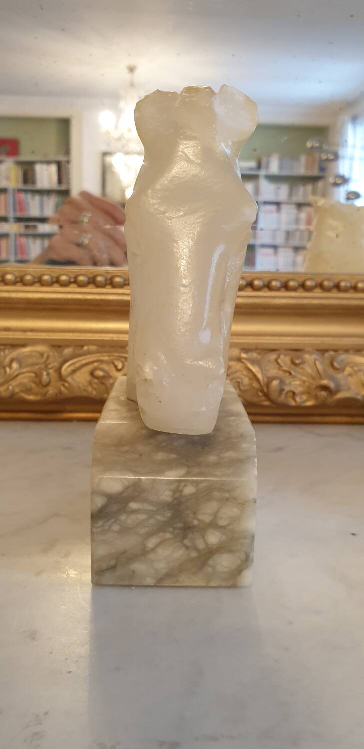 Horse head bookend in onyx and marble
