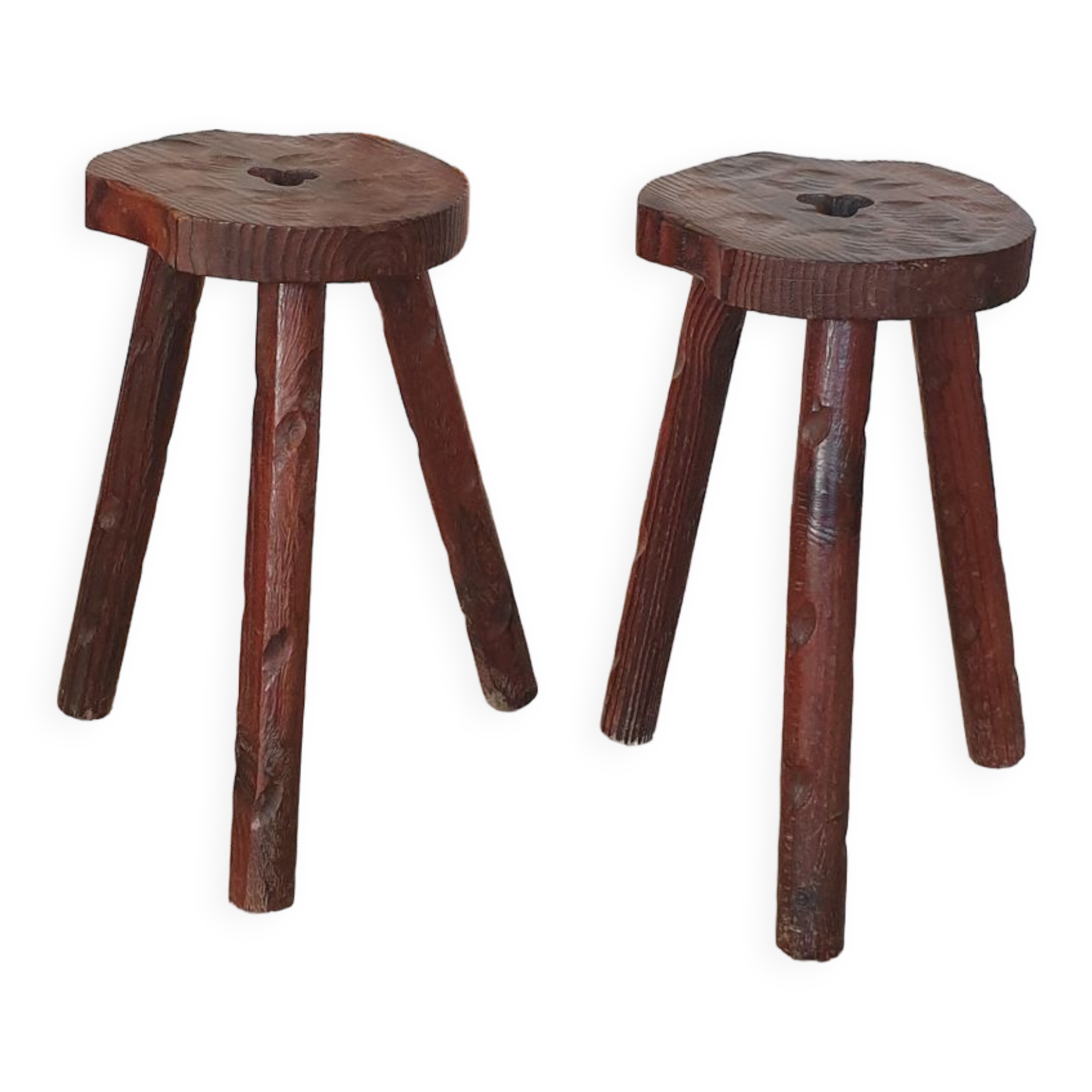 Pair of brutalist stools