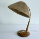 Vintage Scandinavian Lamp, Wood Brass Sisal