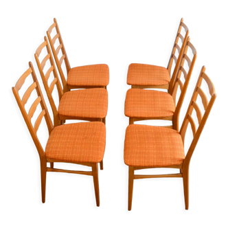 Suite of 6 dining chairs by Mignon Möbel 1960s