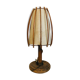Lampe à poser vintage  rotin et tissu