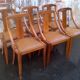 Six chaises gondole époque Art Déco