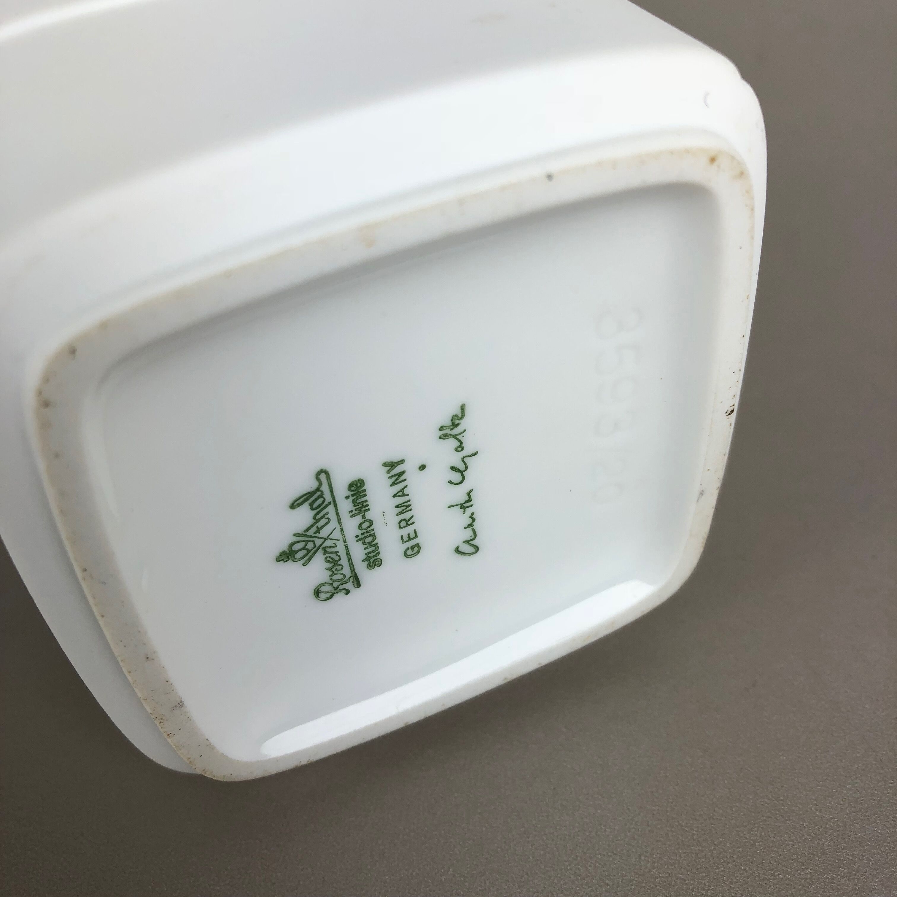 Original porcelain op art vase by Christa Galtz for Rosenthal Germany, 1970s