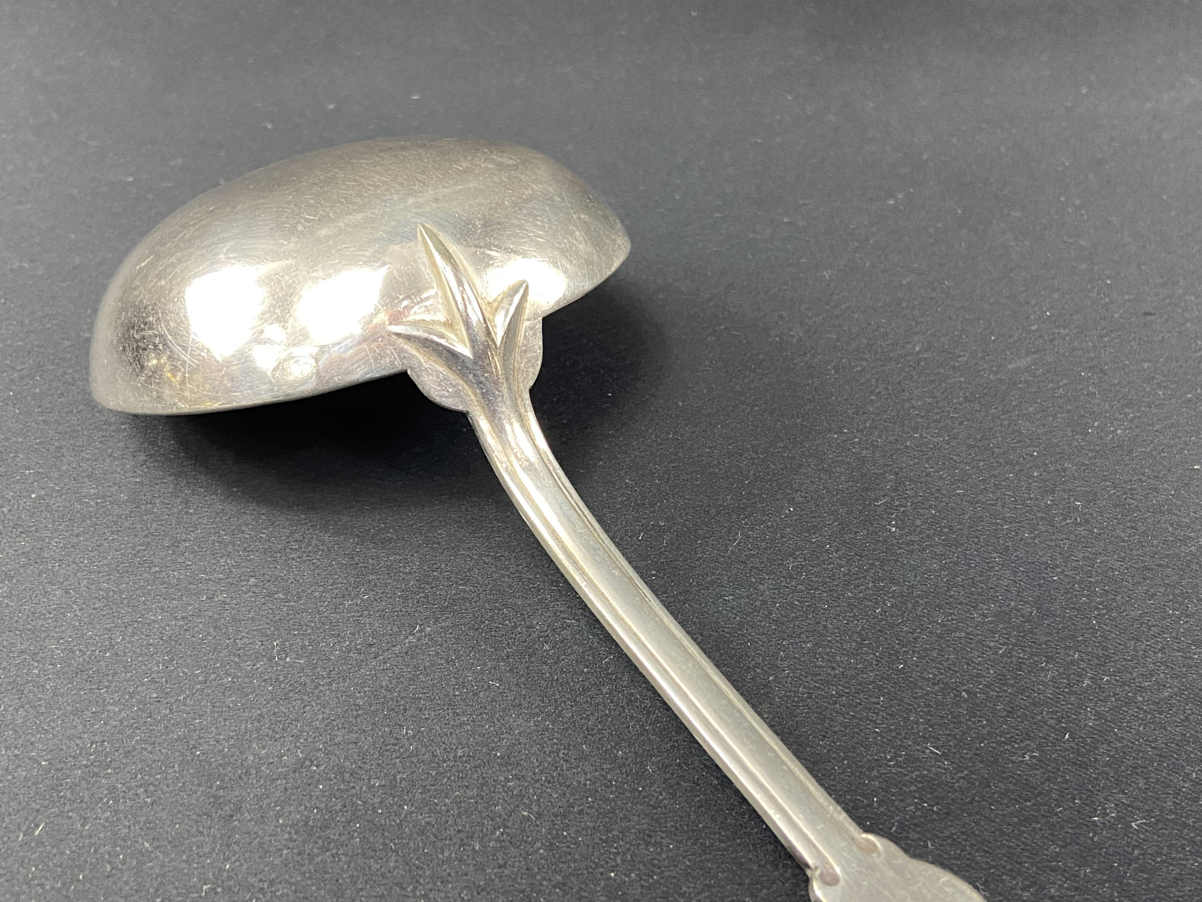 Silver-plated metal ladle signed christofle