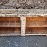 Established ancient French console table / kitchen island / shop counter, early 1900s.