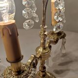 Classic bronze and crystal sconces. France 1950s.