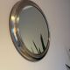 Miroir rond en métal , Italie années 1970