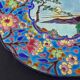 Decorative plate in Longwy enamels