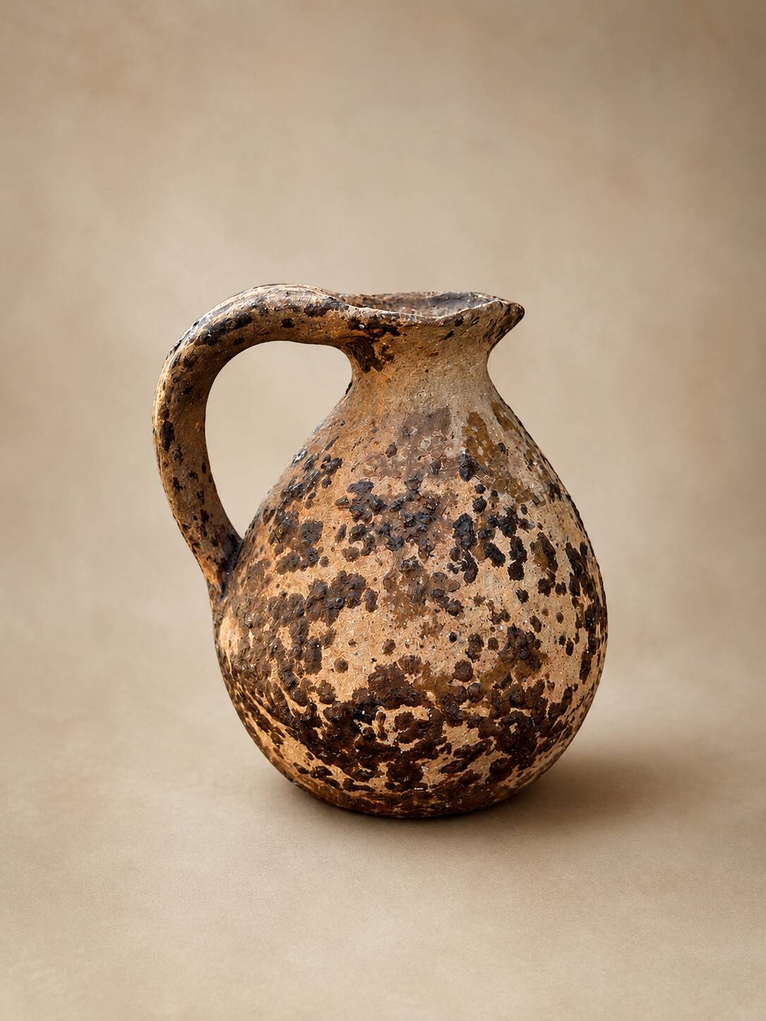 Ancient glazed terracotta jug