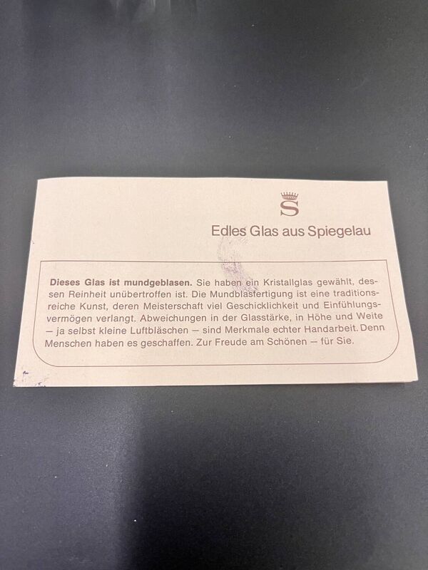 Lot de 6 verres en cristal Spiegelau