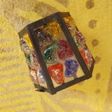 Pendant light, stained glass vestibule lantern