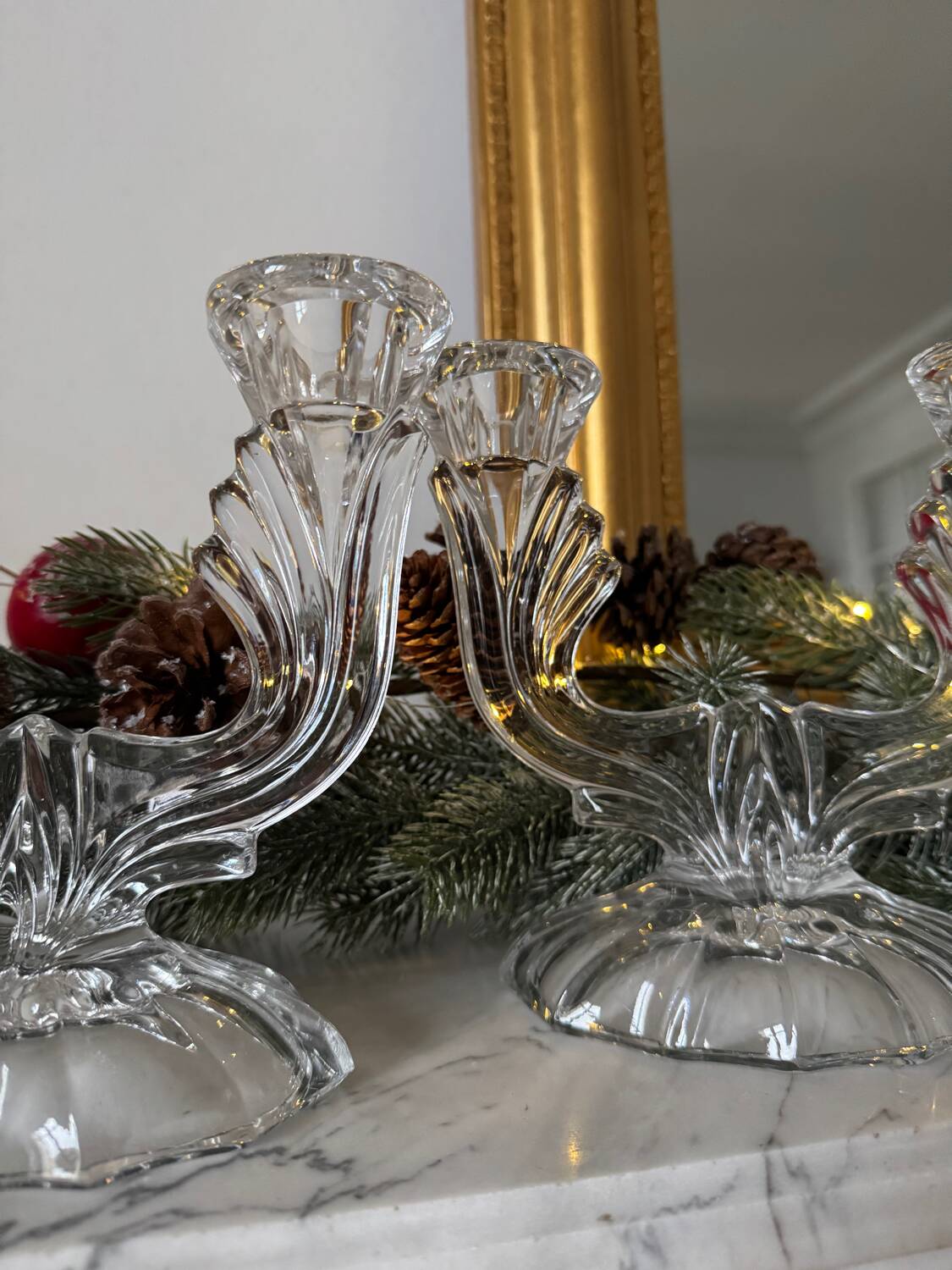 Vintage glass chandeliers