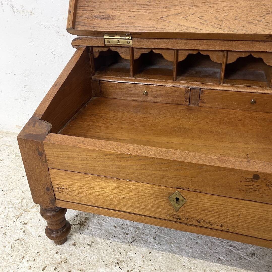 Vintage 1950s solid wood table writing desk