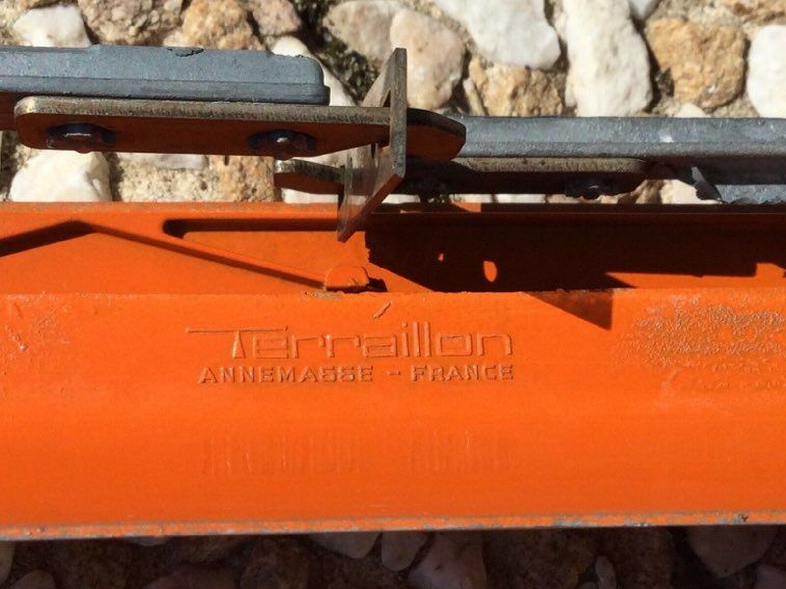 Orange household slider scale terraillon vintage from the 70