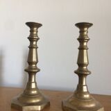 Pair of brass candlesticks