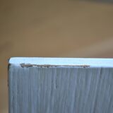 Set of 4 vintage metal and wood chairs from the 1990s.