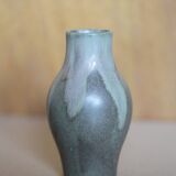 Pair of Denbac style flamed stoneware vases, small vintage vase, flower pot