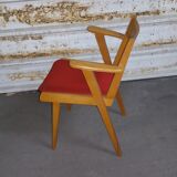 Chair red vintage compass