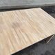 Scandinavian extendable dining table stripped in raw solid wood 1990