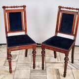 Set of 2 eclectic style chairs fameg radomsko, 1970s/80s
