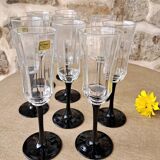Verre à pied flûtes Luminarc noir