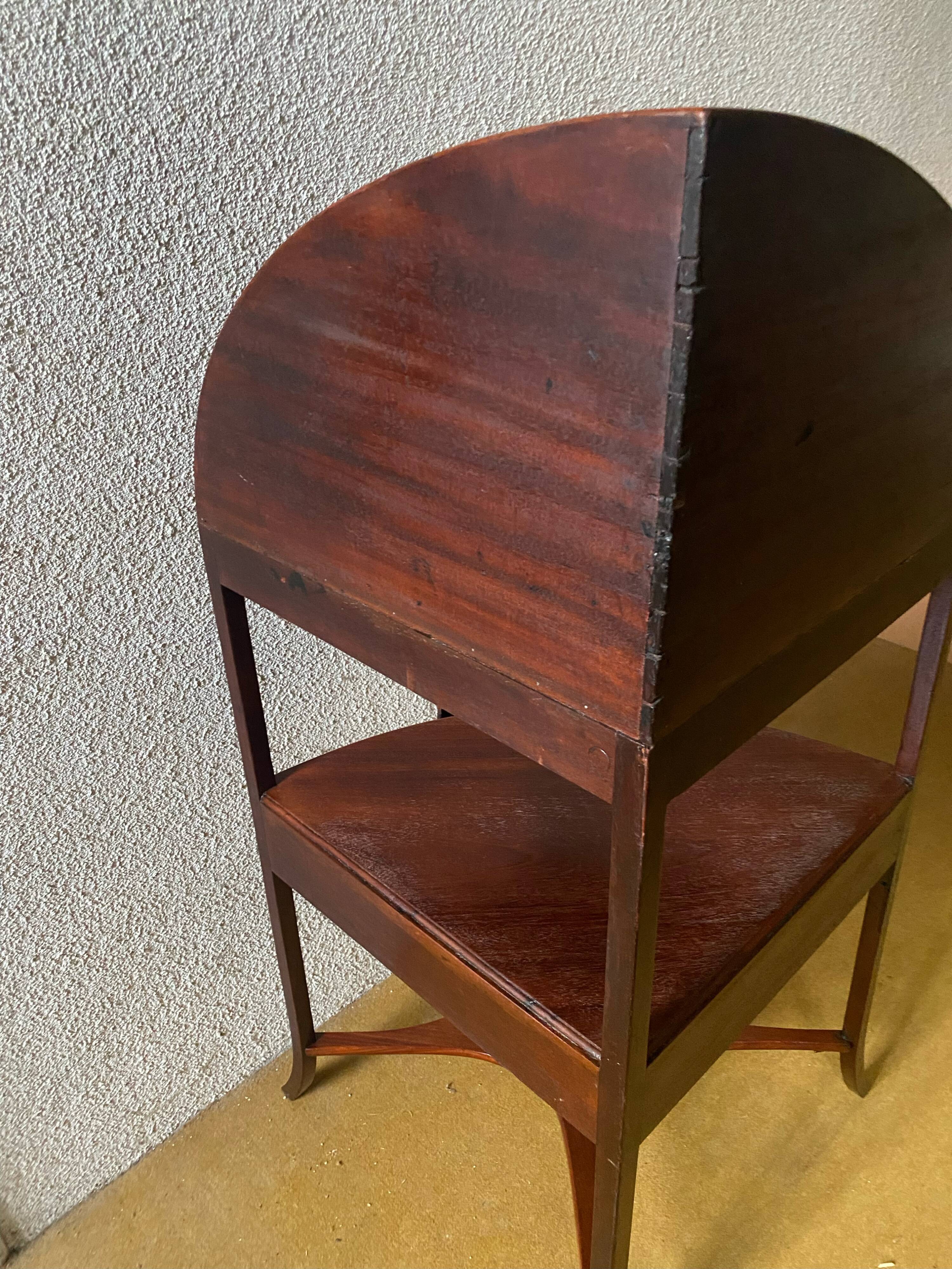 19th century mahogany corner cabinet